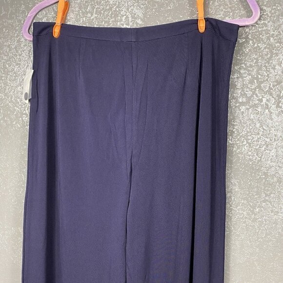 Sutton Studio navy silky wide leg pants. super comfy. size 8. NWT - Picture 11 of 11